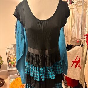 Black and Blue Layered Dress